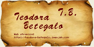 Teodora Betegalo vizit kartica